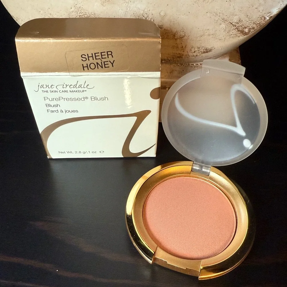 Jane Iredale PurePressed Blush Sheer Honey 2.8g Mineral Makeup Compact